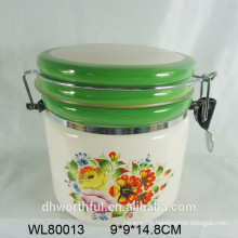 ceramic airtight container with full decal